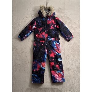 SNBOCON Blue Magic Girls Snowsuit Coverall Ski Suit Galaxy, Size 125cm 7 Years